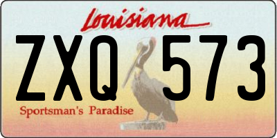 LA license plate ZXQ573