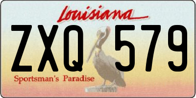 LA license plate ZXQ579