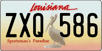 LA license plate ZXQ586
