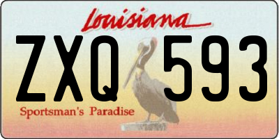 LA license plate ZXQ593