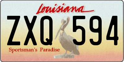 LA license plate ZXQ594