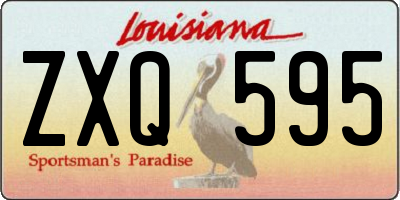 LA license plate ZXQ595