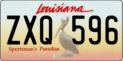 LA license plate ZXQ596