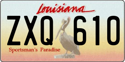 LA license plate ZXQ610