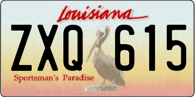 LA license plate ZXQ615