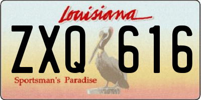 LA license plate ZXQ616