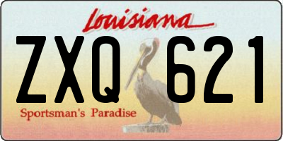 LA license plate ZXQ621