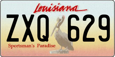 LA license plate ZXQ629