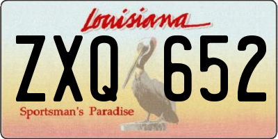 LA license plate ZXQ652