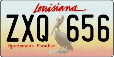 LA license plate ZXQ656