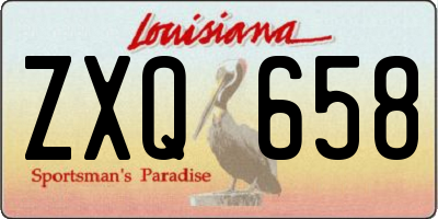 LA license plate ZXQ658