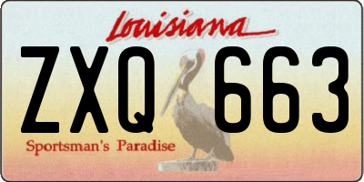 LA license plate ZXQ663
