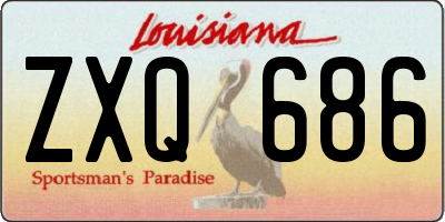 LA license plate ZXQ686