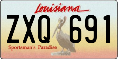 LA license plate ZXQ691