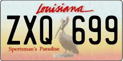 LA license plate ZXQ699