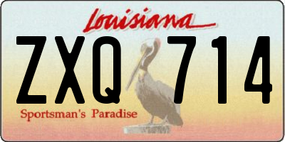 LA license plate ZXQ714