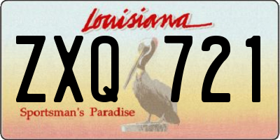 LA license plate ZXQ721