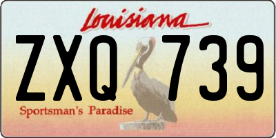 LA license plate ZXQ739