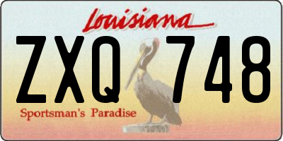 LA license plate ZXQ748