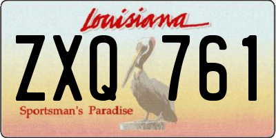 LA license plate ZXQ761
