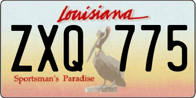 LA license plate ZXQ775