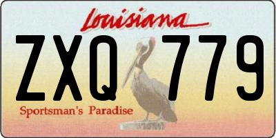 LA license plate ZXQ779