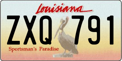 LA license plate ZXQ791