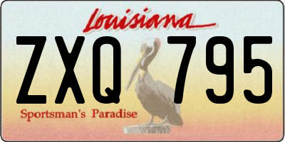 LA license plate ZXQ795