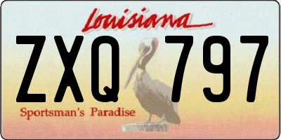 LA license plate ZXQ797
