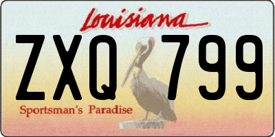 LA license plate ZXQ799