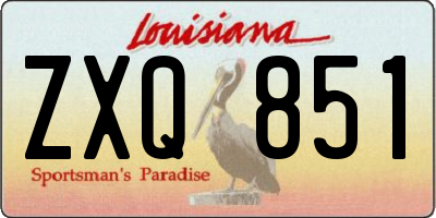 LA license plate ZXQ851