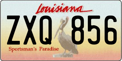 LA license plate ZXQ856
