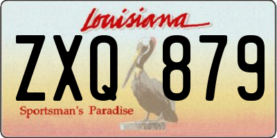 LA license plate ZXQ879