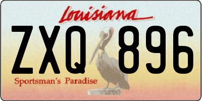 LA license plate ZXQ896