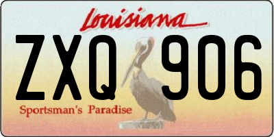 LA license plate ZXQ906