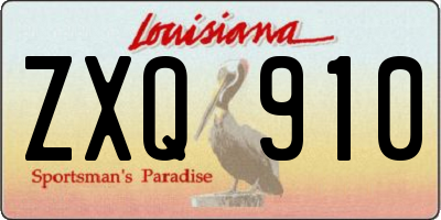 LA license plate ZXQ910
