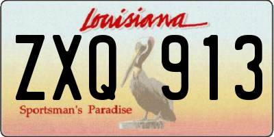 LA license plate ZXQ913