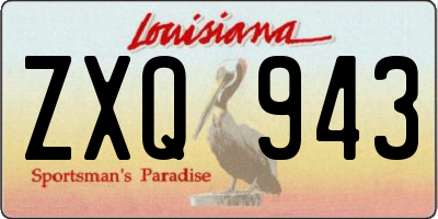 LA license plate ZXQ943