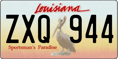 LA license plate ZXQ944