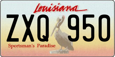 LA license plate ZXQ950