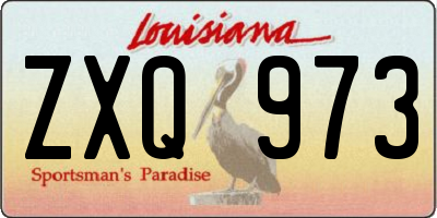 LA license plate ZXQ973