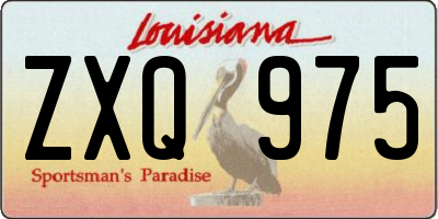 LA license plate ZXQ975