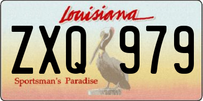 LA license plate ZXQ979