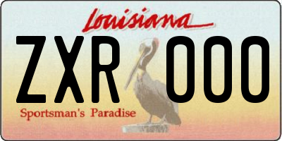 LA license plate ZXR000