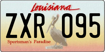 LA license plate ZXR095