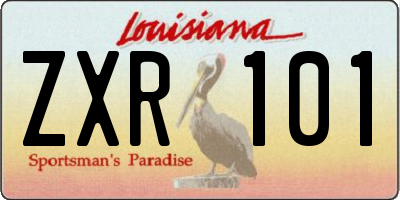 LA license plate ZXR101