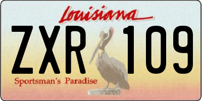 LA license plate ZXR109