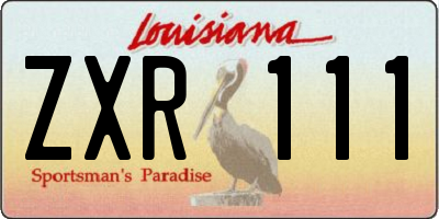 LA license plate ZXR111
