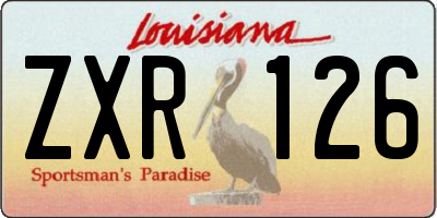 LA license plate ZXR126