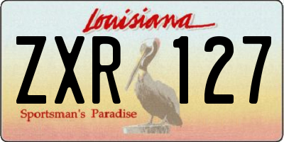 LA license plate ZXR127